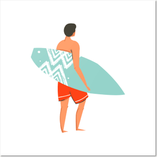 BEACH SURFER Posters and Art